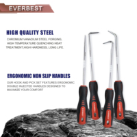 4 Pcs Pick et Hook Set Precision Automotive Mechanic Picks Tools Set for Car Oil Seal Hooks Puller Remover Tool