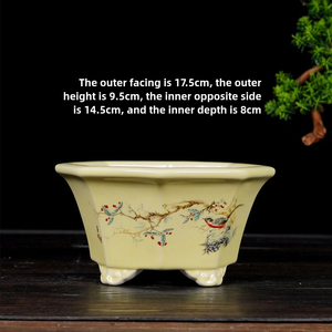 <span class=keywords><strong>Vasi</strong></span> di fiori in ceramica per interni di qualità eccezionale Bonsai pianta e paesaggio vaso di pittura per uso giardino - Product Image 3