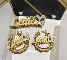 定制姓名字母项链嘻哈朋克风格双镀金18k个性项链厂家批发珠宝 - Product Image 5