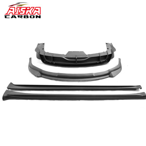 Kit carrosserie AISKA en fibre de carbone sèche finition mat sergé avec lèvre avant, diffuseur arrière et jupes latérales pour TESLA Model X <span class=keywords><strong>2022</strong></span>+ - Product Image 2
