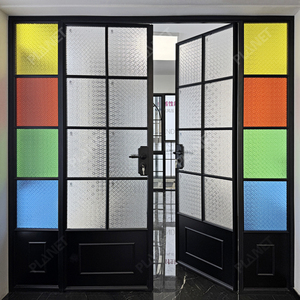 Portes battantes en alliage d'aluminium anciennes rétro françaises personnalisées Portes en verre d'aluminium - Product Image 2