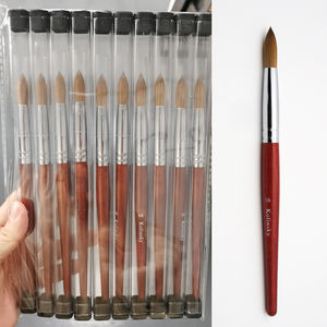 光滑指甲亚克力刷蓬松美国16科林斯基亚克力指甲刷红色木制长指甲手柄 - Product Image 1