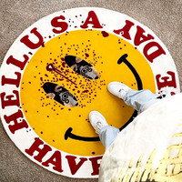 Paillassons personnalisés Tapis personnalisés avec logo Circle 6x6 Teppich Paillasson Tapis de sol personnalisé