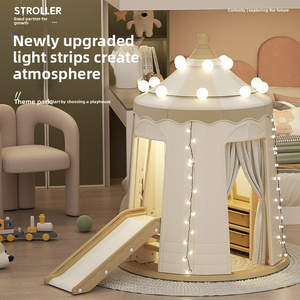 Wholesale Kids Play Tent Indoor Princess Castle Playhouse with <b>Light</b> & <b>Window</b> - Durable Polyester Baby Children Toy for Girls - Product Image 3