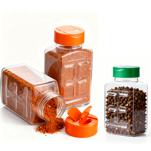 Conteneur en plastique personnalisable de qualité alimentaire pour poudres d'assaisonnement, sel et poivre, 50g, 100g, 200g, flacon vide en PET pour épices, vente en gros - Product Image 1