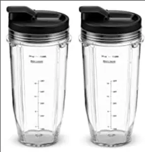 Nutri Ninja 24 oz 32 oz 18 oz Tritan Blender Cups Sip&Seal Lids by NutriGear. for BL480,BL490,BL640,BL680 Auto IQ Series Blender