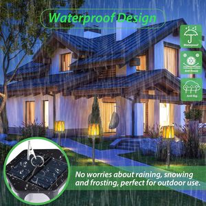 96 <b>LED</b> Solar Lawn Lamp 350LM Super Bright Flickering Dancing <b>Fire</b> Flame Light IP65 Waterproof Garden Landscape Light - Product Image 2