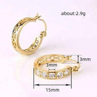CAOSHI Boucles d'oreilles créoles rondes au design ajouré délicat, serties de zircone cubique étincelante, plaquées or, pour femme, idéales pour fiançailles et mariage