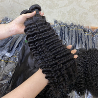 YEUNG BEAUTY 10A Cabello Humano Virgen Vietnamita Ondulado Profundo, Doble Trama a Máquina, Súper Doble Trama, Tejido a Mano, Permanente, Teñible en Todos los Colores