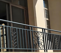 Garde-corps de balcon en alliage d'aluminium, rampes d'escalier personnalisables, clôtures de toit et enceintes de balcon pour maisons auto-construites