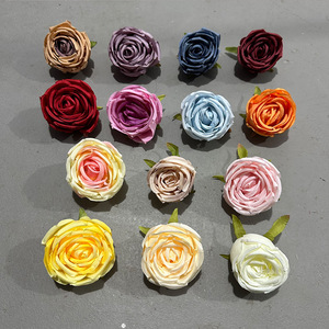 Têtes de roses artificielles en soie Yixuan Royal pour décoration de mariage et de maison, fleurs artificielles DIY, ornement fait main, couronne - Product Image 2