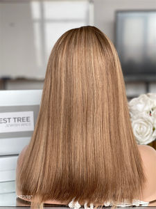 วิกผมชาวรัสเซียแท้ดีไซน์หรูหรา2025ผมยาว15นิ้วสีไฮไลต์บางๆมีปมเส้นเดียวสำหรับผมร่วง - Product Image 4