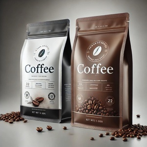 Custom Printed Logo Ziplock Packaging Pe Plastic 200g 250g 340g 500g 1kg 12oz 5 lb 2kg Coffee <b>Bag</b> with Valve and Zipper - Product Image 2