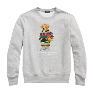 Felpa con girocollo 100% in cotone lavorato a maglia per Ralph Lauren per POLO <span class=keywords><strong>BEAR</strong></span> 24SS con cappuccio da uomo - Product Image 3