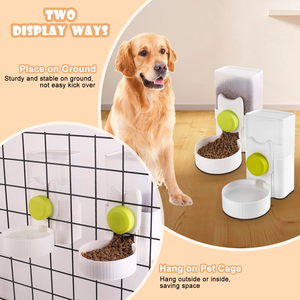 Battery/Charge Powered Automatic Plastic Dog Water Dispenser Feeder Hanging <b>Cage</b> for <b>Cats</b> Small Animals Indoor Use - Product Image 5