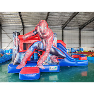 <span class=keywords><strong>Castillo</strong></span> Inflable Comercial de Spider-Man con Tobogán, Brincolín, Tobogán Acuático Inflable de Spider-Man para Niños - Product Image 1