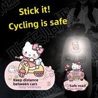 Autocollants réfléchissants pour véhicules électriques la nuit, autocollants de voiture Kuromi, autocollants décoratifs de chat pour voiture, protection personnalisée contre les rayures