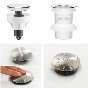 Offre Spéciale Bouchon d'égouttage pour évier de salle de bain <span class=keywords><strong>Pop</strong></span> up dur <span class=keywords><strong>Pp</strong></span> matière plastique solide stable Interface <span class=keywords><strong>Pp</strong></span> avec grain en spirale - Product Image 6