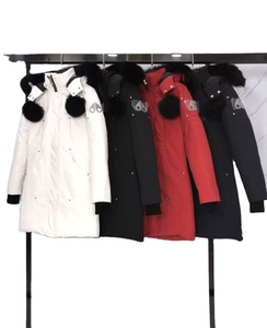 Abrigos de invierno para hombre y mujer 2026, transpirables, impermeables, cortavientos, chaqueta de plumón de pato, capucha de piel, forro de nailon, color liso - Product Image 1