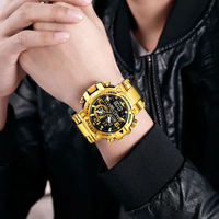 STRYVE 8025 Montre Homme Numérique-Analogique Double Mouvement Étanche Montres Mode Rue Fête Style Sport Montre Homme