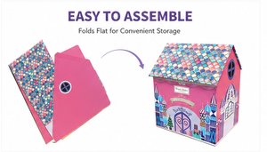 Custom Pink Castle House Shaped Advent <b>Calendar</b> Box with Roof Rigid Cardboard Christmas Blind Box Mystery Packaging for Gift - Product Image 3