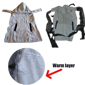 Marsupio fionda per bambini copricostume invernale con cappuccio antivento zaino per bambini copricostume per mantelli copertura invernale - Product Image 4