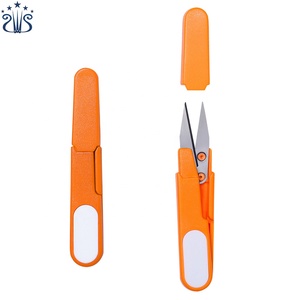 Plastic Creative Household Small Yarn <strong>Scissors</strong> U-shaped Spring <strong>Scissors</strong> with Cover - Product Image 5