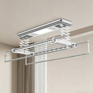 Customized Foldable Intelligent Voice Remote Control <b>LED</b> <b>Lighting</b> Drying Pole with Sterilization for Bathroom Use Clothes Rack - Product Image 3