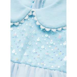 Robe Tutu à paillettes fleur de charme fleuri pour filles robe d'anniversaire bleu rose à col rond pour l'âge 3T-14 ans - Product Image 3