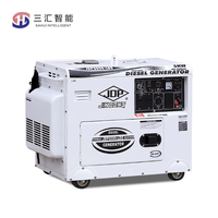 Générateur diesel silencieux portable à quatre roues pour usage domestique, alimenté par un moteur Cummins, 50 Hz, refroidi par eau