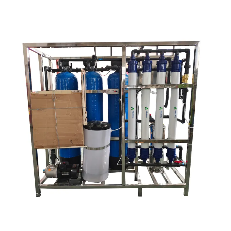 Saf su yapma endüstriyel arıtma RO sistemi filtre arıtma tesisi makinesi 1000l / h ters osmoz