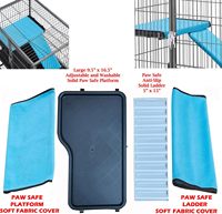 Cabine de maison pour animaux de compagnie de luxe portable et personnalisé meubles de maison Cage de hamster pour cochons d'Inde petits animaux avec armoire de rangement