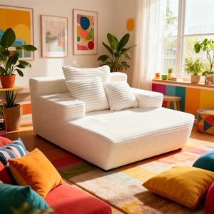 Bán buôn Modular sofa cắt một chỗ ngồi lớn nén sofa giường ngủ với bộ nhớ bọt Chenille bìa cho phòng khách - Product Image 4