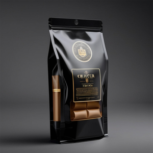 Tùy chỉnh in ấn xì gà tạo độ ẩm đáy phẳng Pouch nhựa mùi bằng chứng Ziplock cigarillo bao bì du lịch xì gà Humidor Túi - Product Image 4