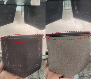 Máquina de coser industrial automática programable de pespunte recto para dobladillos de bolsillos de jeans, de cama plana, con motor de alta velocidad - Product Image 2
