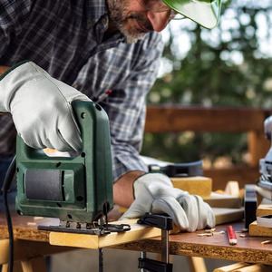 Premium Custom Logo Half Finger Non-Slip Breathable Safety Leather <b>Work</b> <b>Gloves</b> Low Price Unisex Outdoor Tasks - Product Image 3