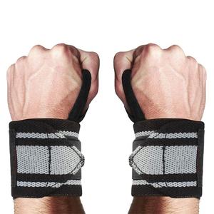 Wholesale 18" Professional Gym Workout Wrist Wraps Fitness Weightlifting <b>Crossfit</b> Powerlifting Cotton Rubber Thumb Loop - Product Image 1