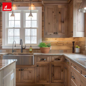 Alland Customization Handmade Soft Modular Drawer Organizer Rustic Knotty Natural Stained Yellow Old Solid Pine Wood Faucet - Product Image 5