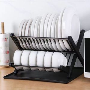 Séchoir à vaisselle pliable en acier inoxydable <span class=keywords><strong>égouttoir</strong></span> à <span class=keywords><strong>égouttoir</strong></span> de cuisine pliable pour maison facile - Product Image 2