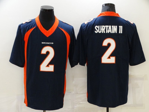 批发缝制美式足球球衣新赛季 #10 Nix #2 Surtainii丹佛野马刺绣球衣 - Product Image 6
