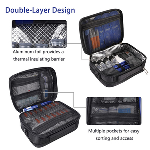 Enfriador de insulina Premium, estuche de viaje, suministros para diabéticos, bolsa de almacenamiento, organizador de medicamentos portátil, doble capa aislada para Diabetes - Product Image 3