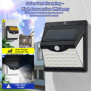 <span class=keywords><strong>Lampe</strong></span> murale <span class=keywords><strong>solaire</strong></span> extérieure à 40 LED <span class=keywords><strong>avec</strong></span> détecteur de mouvement, 6000K, lumière du jour, haute luminosité, étanche, source LED, diffuseur ABS - Product Image 4