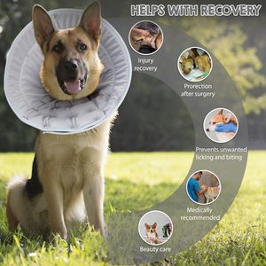 Best 30CM Polyester Print <b>Dog</b> Cone Homemade Soft Cat Recovery Collar for French Bulldog After Surgery - Product Image 6