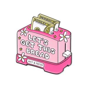 Broche créative de dessin animé, rose, en forme de machine à pain, petit canard <span class=keywords><strong>jaune</strong></span>, <span class=keywords><strong>concombre</strong></span> mariné géométrique, badge de forme amusante, décoration, peinture pour pâtisserie - Product Image 2