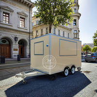 Carré Mobile Cuisine Food Truck Crème Glacée Pizza Gaufre Sandwich Crêpe Alimentaire Remorque caravane Alimentaire