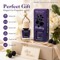 Diffuseur de parfum pour voiture 8ml en verre avec bouchon en bois, rechargeable, pour huiles essentielles, désodorisant suspendu, écologique, parfum naturel