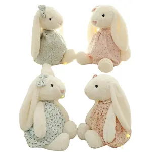 PP pamuk özelleştirilmiş tavşan tavşan yumuşak peluş doldurulmuş oyuncak baskı veya nakış logolu