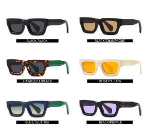 86608 New Style Personality Fashion Trendy Modern Charm Versatile Square Women Men Shades Vintage <b>Sunglasses</b> - Product Image 2