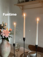 Bunte Stabkerzen 4er-Pack Mehrfarbige Rauchfreie Langstielkerzen für Hochzeit Party Abendessen Tischdekoration