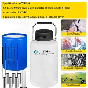 Petit récipient cryogénique de 6 L pour le stockage de sperme de bétail d'élevage de bétail congelé en utilisant de l'azote liquide - Product Image 5